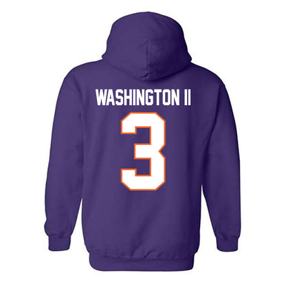 Clemson - NCAA Football : Elliot Washington II - Classic Shersey Hooded Sweatshirt-1