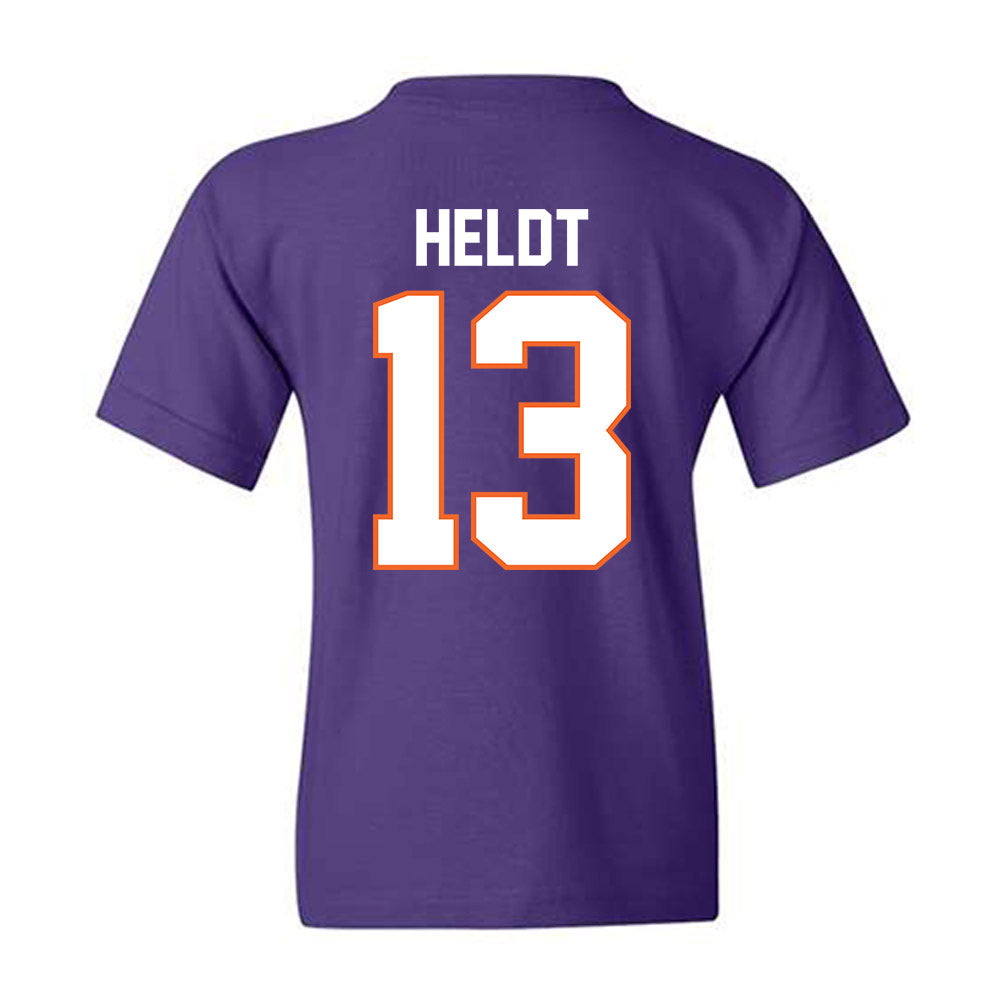 Clemson - NCAA Football : Will Heldt - Classic Shersey Youth T-Shirt-1