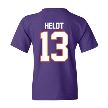 Clemson - NCAA Football : Will Heldt - Classic Shersey Youth T-Shirt-1