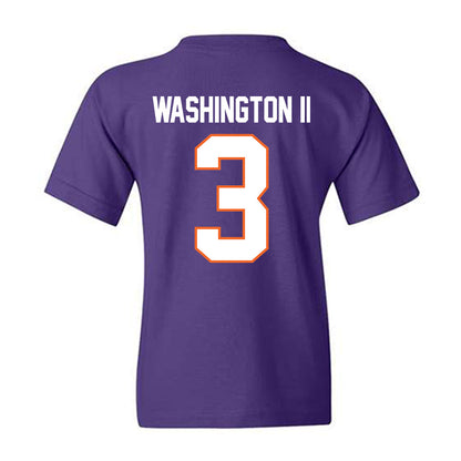Clemson - NCAA Football : Elliot Washington II - Classic Shersey Youth T-Shirt-1