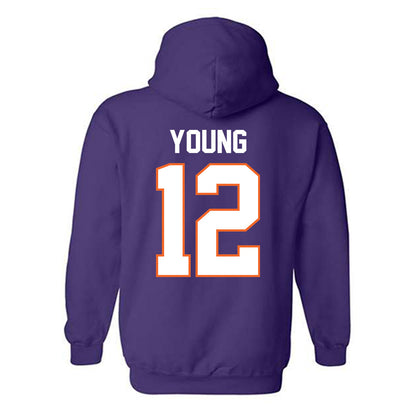 Clemson - NCAA Football : Shavar Young - Classic Shersey Hooded Sweatshirt-1