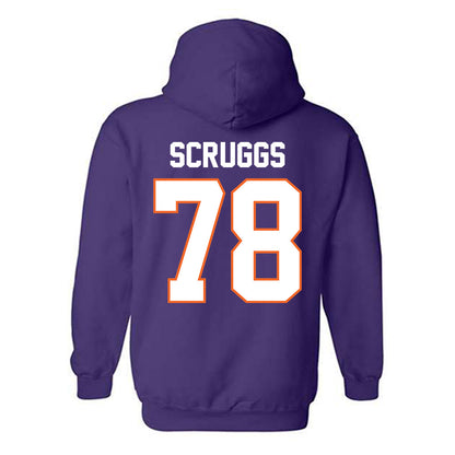 Clemson - NCAA Football : Carter Scruggs - Classic Shersey Hooded Sweatshirt-1