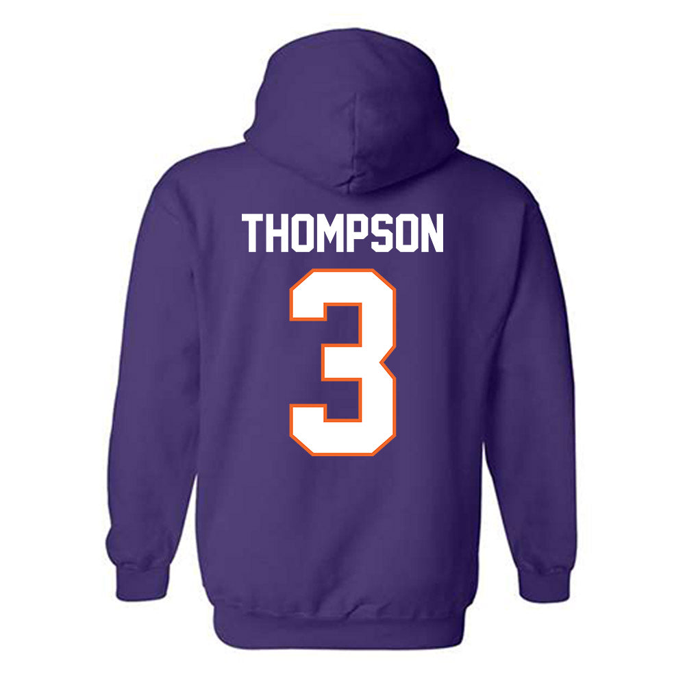 Clemson - NCAA Men's Basketball : Chase Thompson - Classic Shersey Hooded Sweatshirt-1