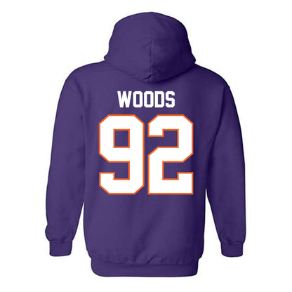 Clemson - NCAA Football : Devarrick Woods - Classic Shersey Hooded Sweatshirt-1