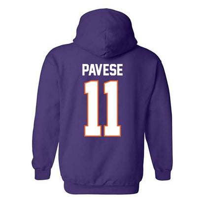 Clemson - NCAA Softball : Mac Pavese - Classic Shersey Hooded Sweatshirt-1