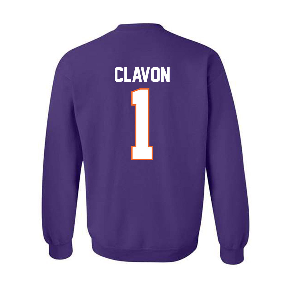 Clemson - NCAA Baseball : Bryce Clavon - Classic Shersey Crewneck Sweatshirt-1
