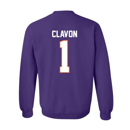Clemson - NCAA Baseball : Bryce Clavon - Classic Shersey Crewneck Sweatshirt-1