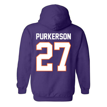 Clemson - NCAA Football : Jack Purkerson - Classic Shersey Hooded Sweatshirt-1