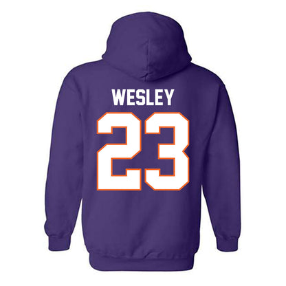 Clemson - NCAA Football : C.J. Wesley - Classic Shersey Hooded Sweatshirt-1