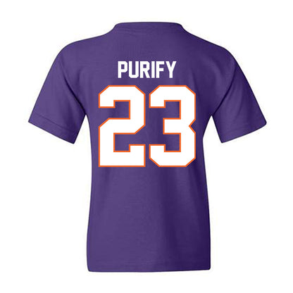 Clemson - NCAA Baseball : Jarren Purify - Classic Shersey Youth T-Shirt-1