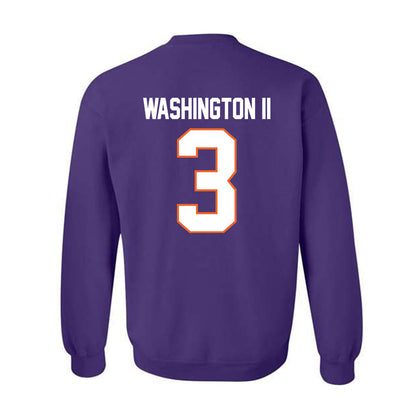 Clemson - NCAA Football : Elliot Washington II - Classic Shersey Crewneck Sweatshirt-1