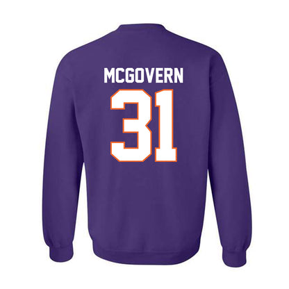 Clemson - NCAA Baseball : Jacob McGovern - Classic Shersey Crewneck Sweatshirt-1