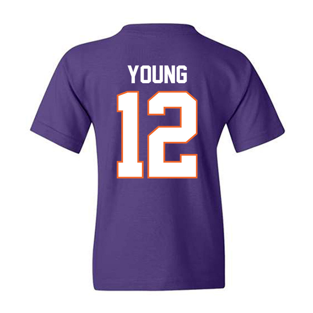 Clemson - NCAA Football : Shavar Young - Classic Shersey Youth T-Shirt-1
