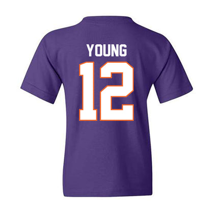 Clemson - NCAA Football : Shavar Young - Classic Shersey Youth T-Shirt-1