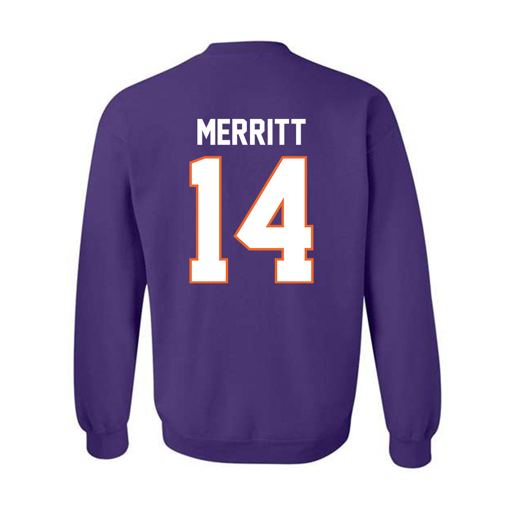 Clemson - NCAA Football : London Merritt - Classic Shersey Crewneck Sweatshirt-1