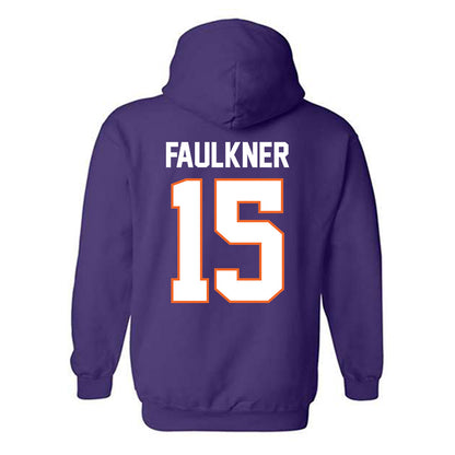 Clemson - NCAA Men's Basketball : Dylan Faulkner - Classic Shersey Hooded Sweatshirt-1