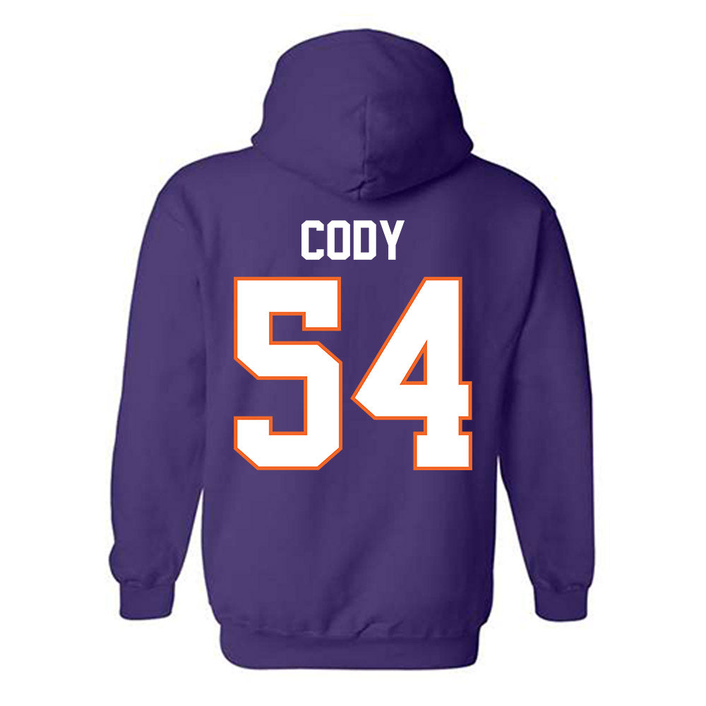 Clemson - NCAA Football : Kam Cody - Classic Shersey Hooded Sweatshirt-1