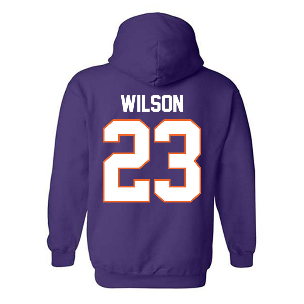 Clemson - NCAA Men's Soccer : Duncan Wilson - Classic Shersey Hooded Sweatshirt-1