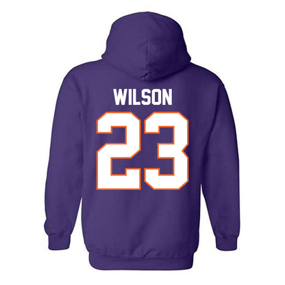 Clemson - NCAA Men's Soccer : Duncan Wilson - Classic Shersey Hooded Sweatshirt-1