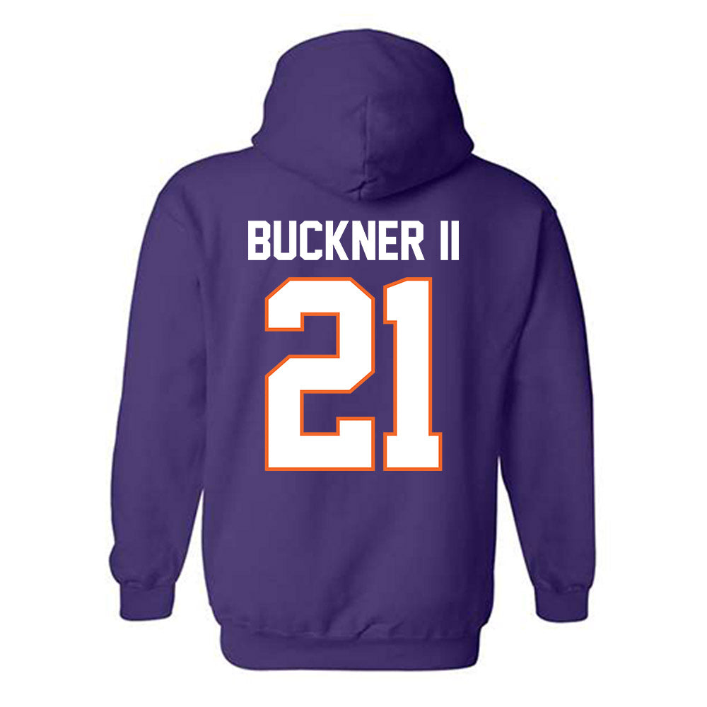 Clemson - NCAA Men's Basketball : Ace Buckner II - Classic Shersey Hooded Sweatshirt-1