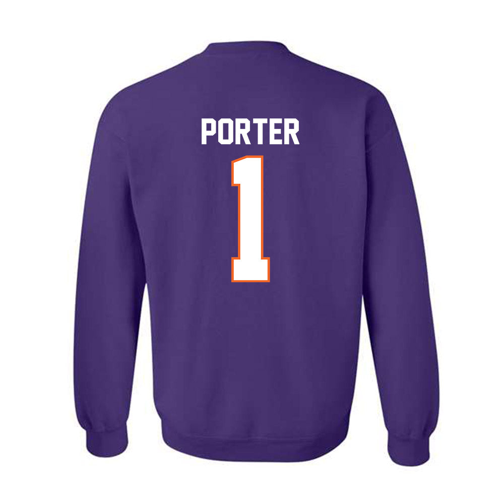 Clemson - NCAA Men's Basketball : Jestin Porter - Classic Shersey Crewneck Sweatshirt-1
