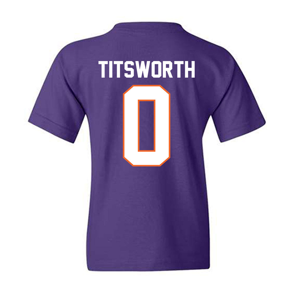 Clemson - NCAA Baseball : Drew Titsworth - Classic Shersey Youth T-Shirt-1