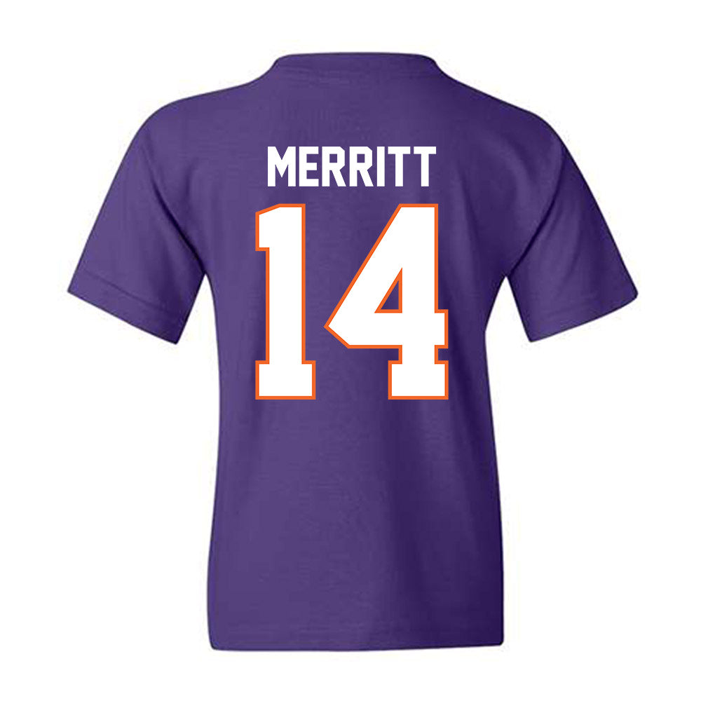 Clemson - NCAA Football : London Merritt - Classic Shersey Youth T-Shirt-1