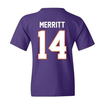 Clemson - NCAA Football : London Merritt - Classic Shersey Youth T-Shirt-1