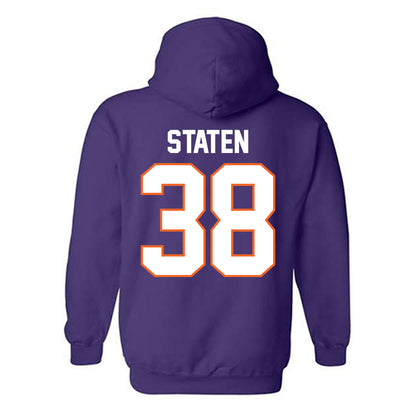Clemson - NCAA Football : Dominic Staten - Classic Shersey Hooded Sweatshirt-1