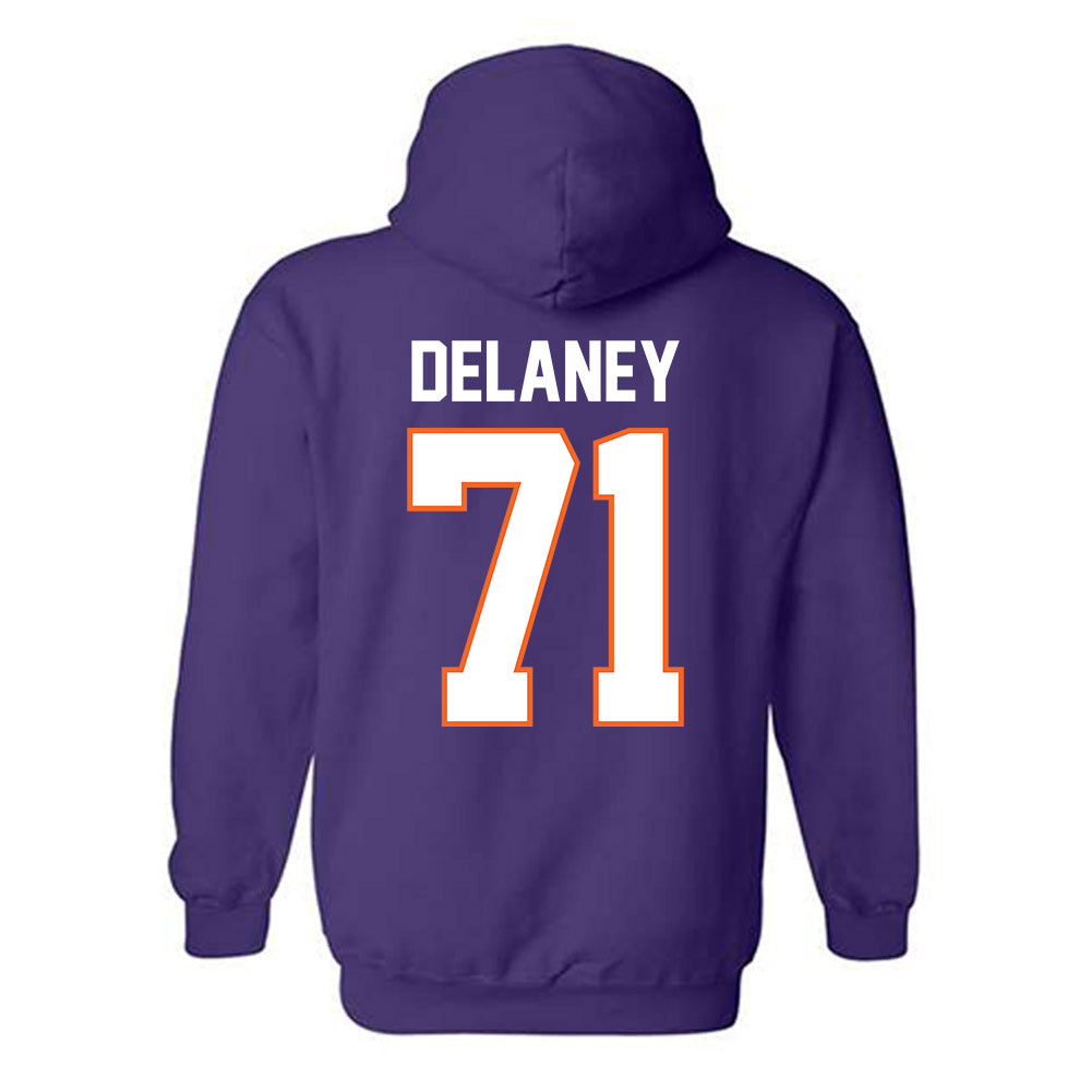 Clemson - NCAA Football : Leo Delaney - Classic Shersey Hooded Sweatshirt-1