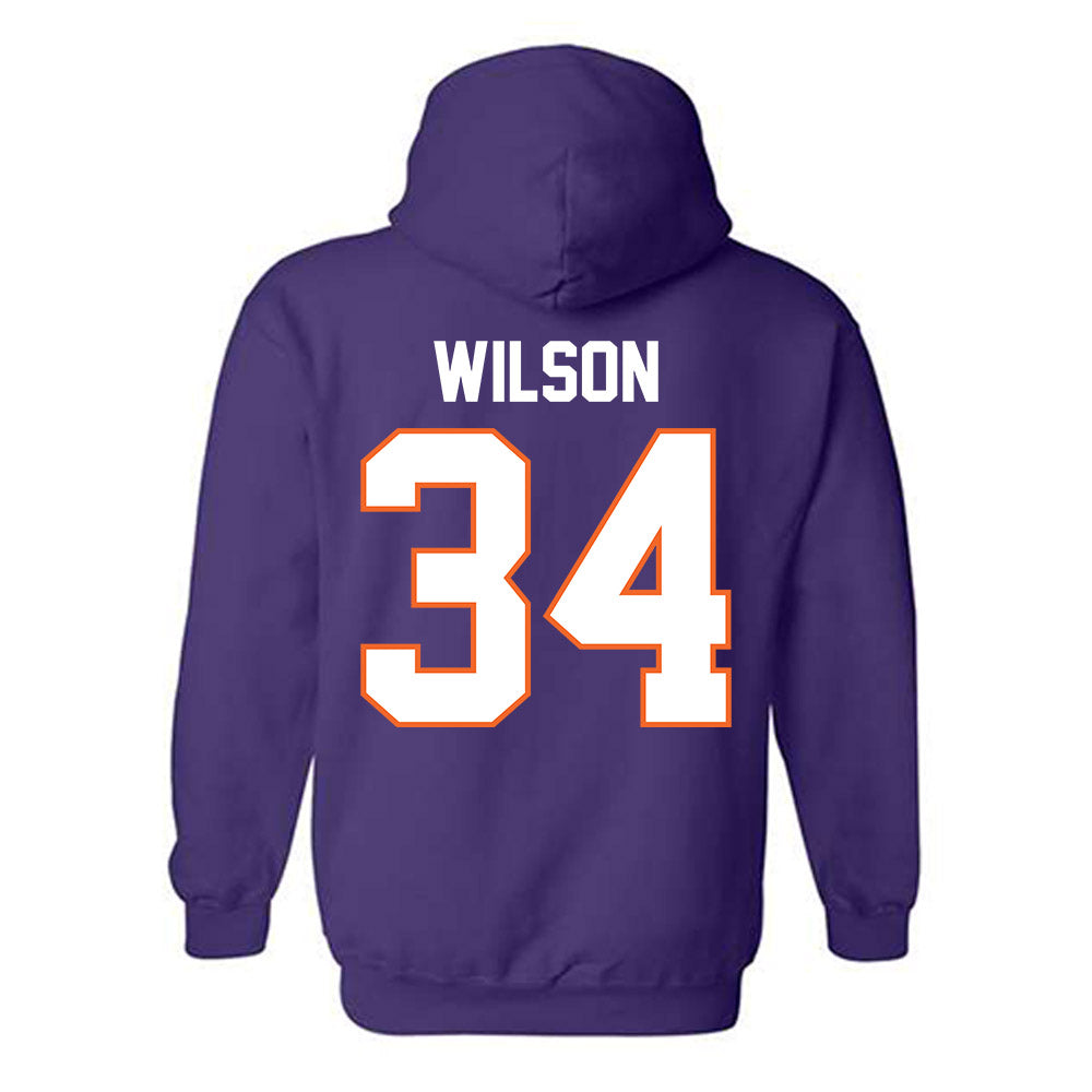Clemson - NCAA Football : Max Wilson - Classic Shersey Hooded Sweatshirt-1
