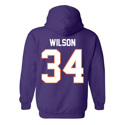 Clemson - NCAA Football : Max Wilson - Classic Shersey Hooded Sweatshirt-1