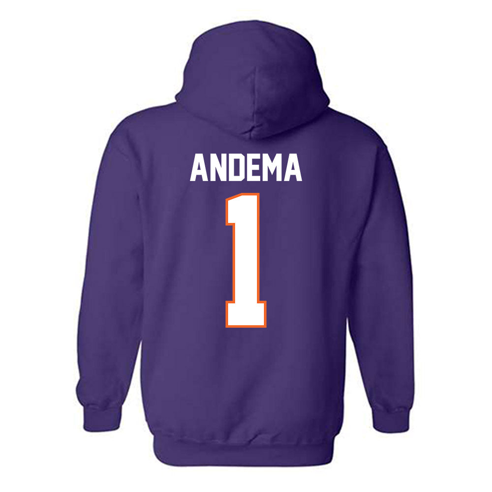 Clemson - NCAA Men's Soccer : Joseph Andema - Classic Shersey Hooded Sweatshirt-1