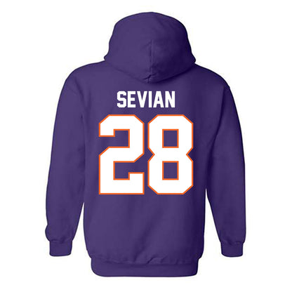 Clemson - NCAA Men's Soccer : Xander Sevian - Classic Shersey Hooded Sweatshirt-1