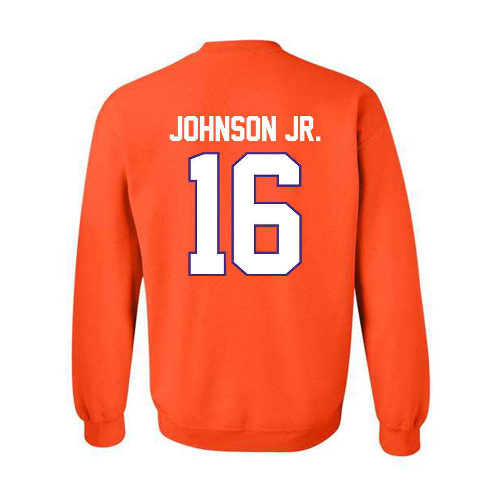 Clemson - NCAA Football : Chris Johnson Jr. - Classic Shersey Crewneck Sweatshirt-1