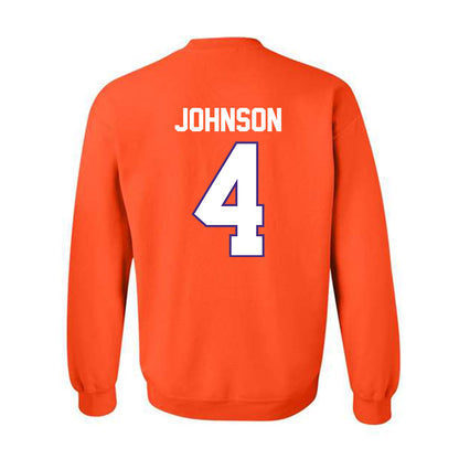 Clemson - NCAA Men's Basketball : Efrem Johnson - Classic Shersey Crewneck Sweatshirt-1