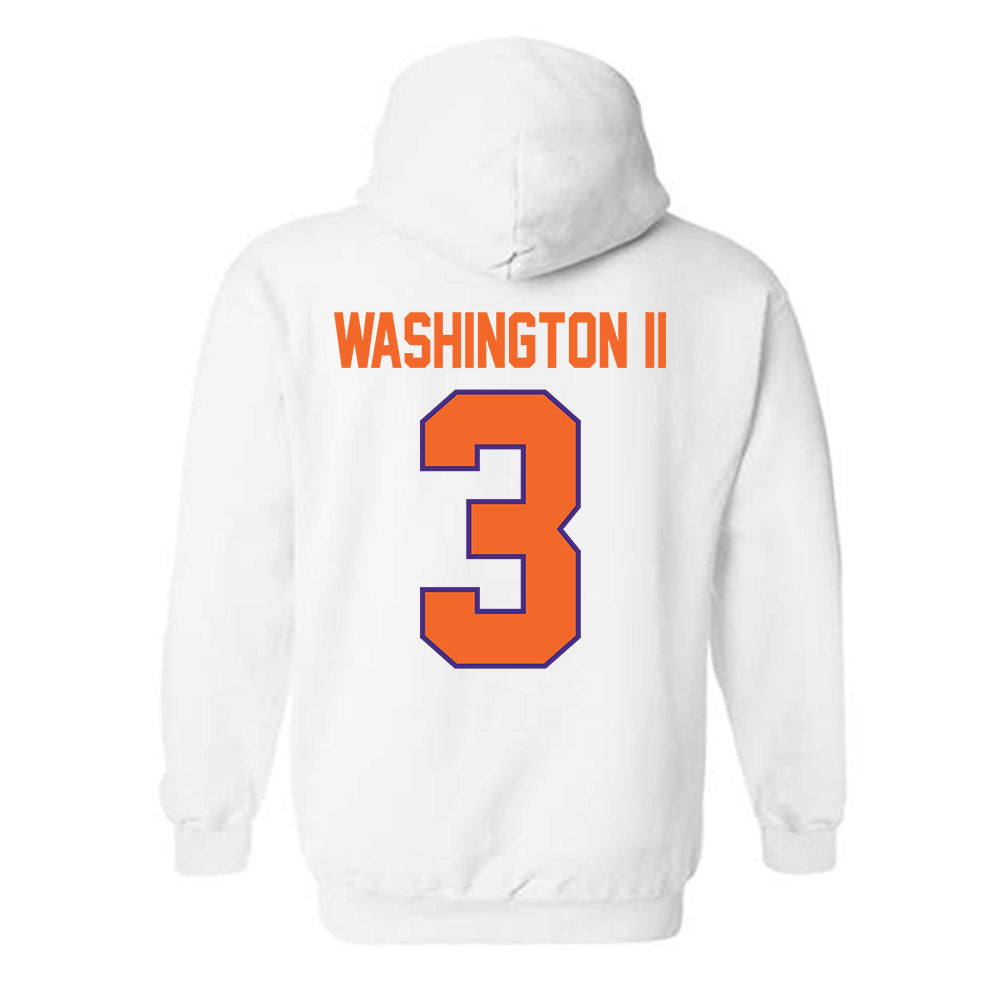 Clemson - NCAA Football : Elliot Washington II - Classic Shersey Hooded Sweatshirt-1