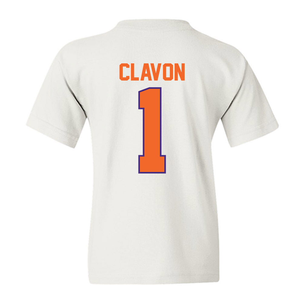 Clemson - NCAA Baseball : Bryce Clavon - Classic Shersey Youth T-Shirt-1