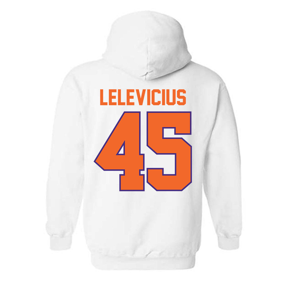 Clemson - NCAA Men's Basketball : Liutauras Lelevicius - Classic Shersey Hooded Sweatshirt-1