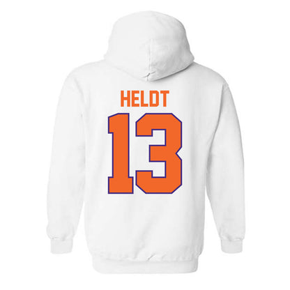 Clemson - NCAA Football : Will Heldt - Classic Shersey Hooded Sweatshirt-1
