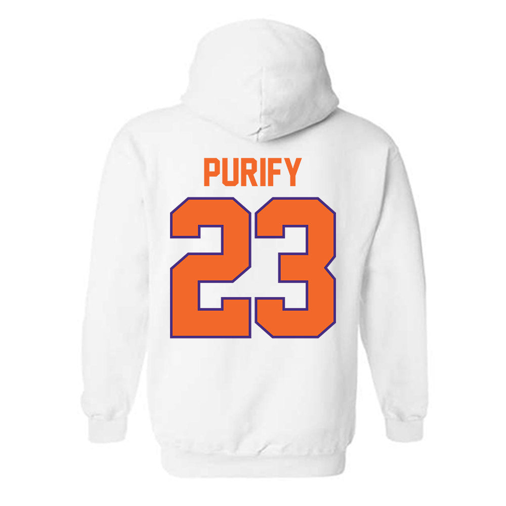 Clemson - NCAA Baseball : Jarren Purify - Classic Shersey Hooded Sweatshirt-1