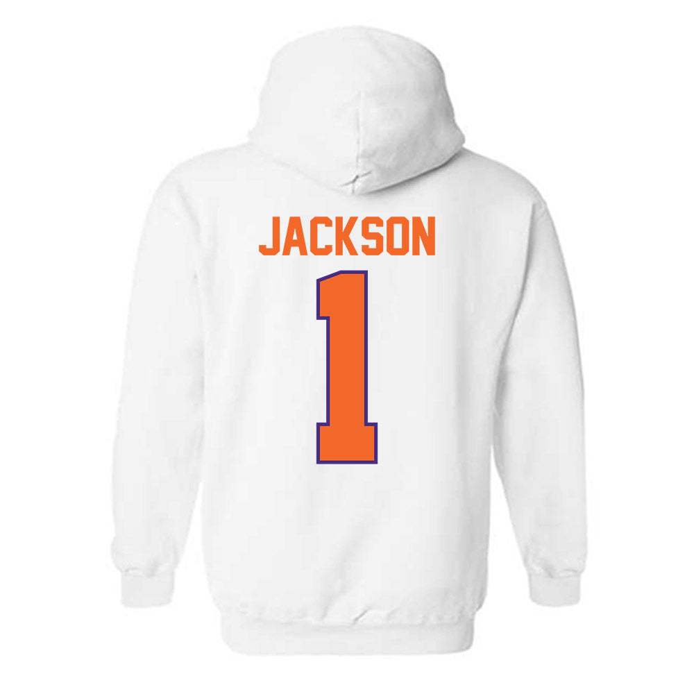 Clemson - NCAA Women's Basketball : Amaia Jackson - Classic Shersey Hooded Sweatshirt-1