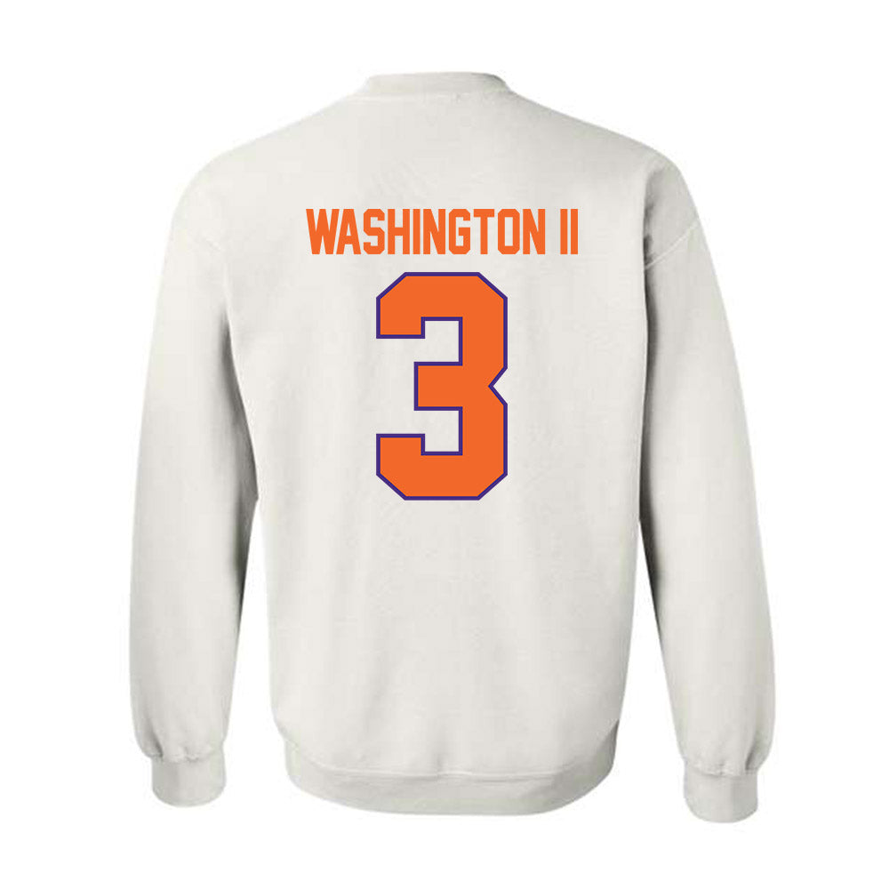 Clemson - NCAA Football : Elliot Washington II - Classic Shersey Crewneck Sweatshirt-1