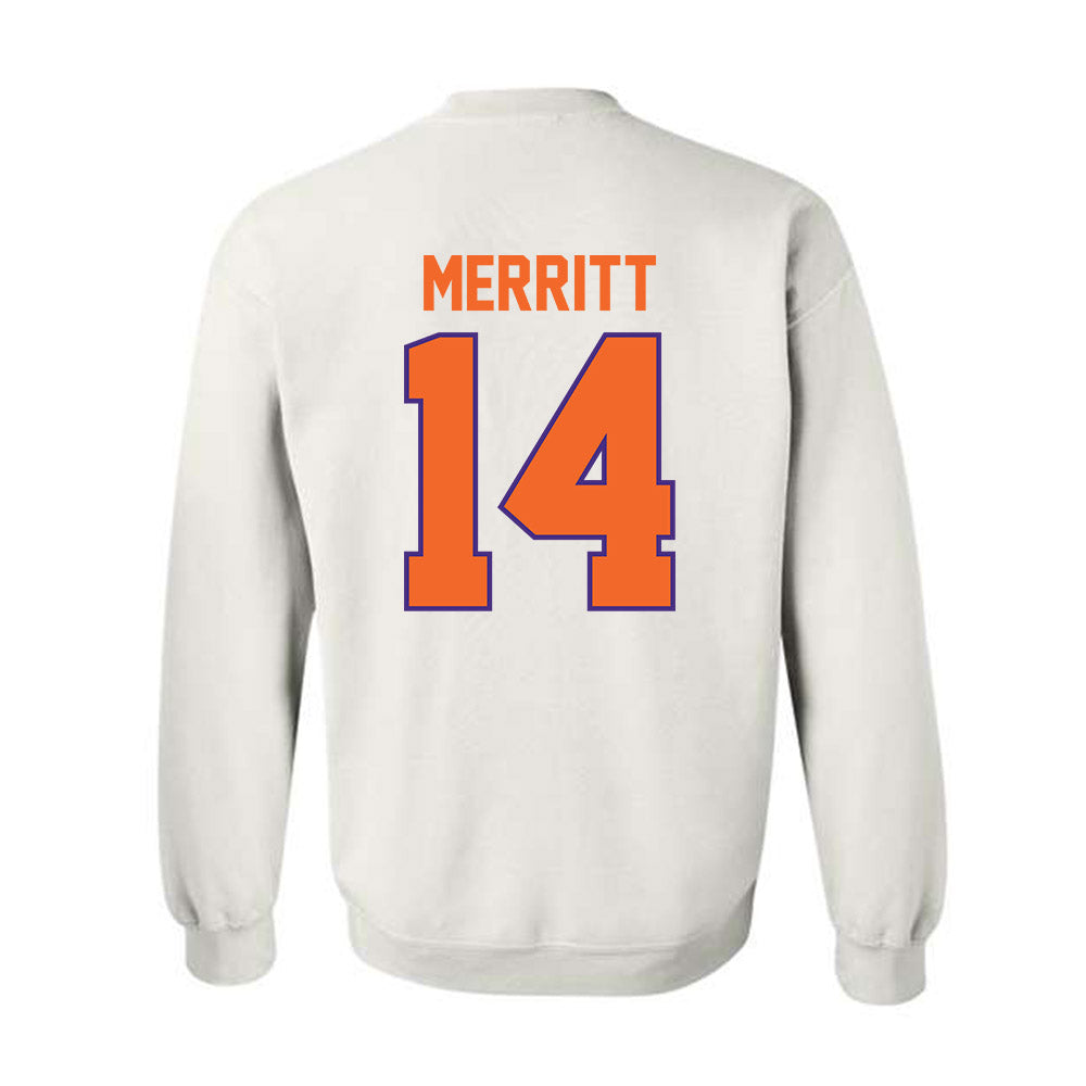 Clemson - NCAA Football : London Merritt - Classic Shersey Crewneck Sweatshirt-1