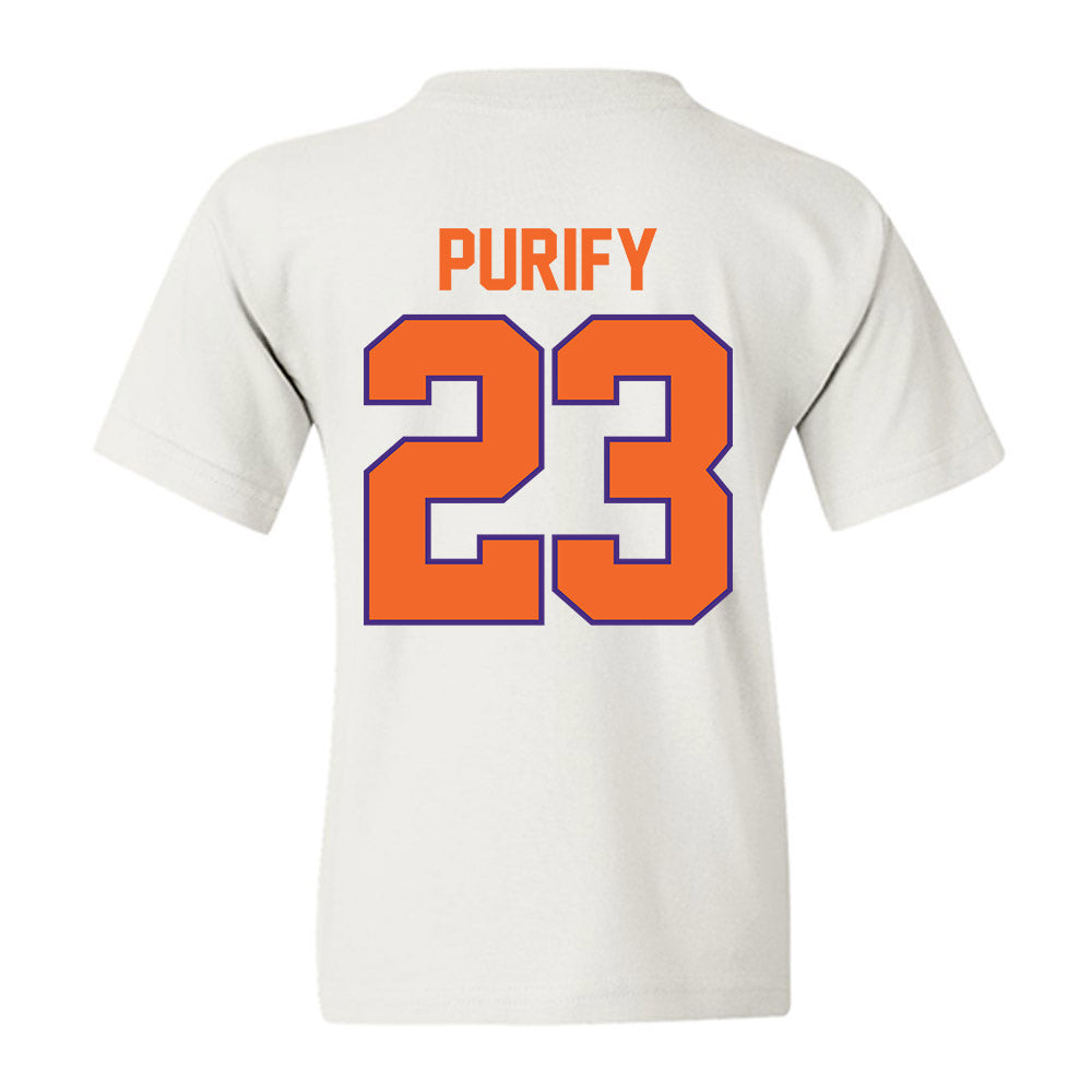 Clemson - NCAA Baseball : Jarren Purify - Classic Shersey Youth T-Shirt-1