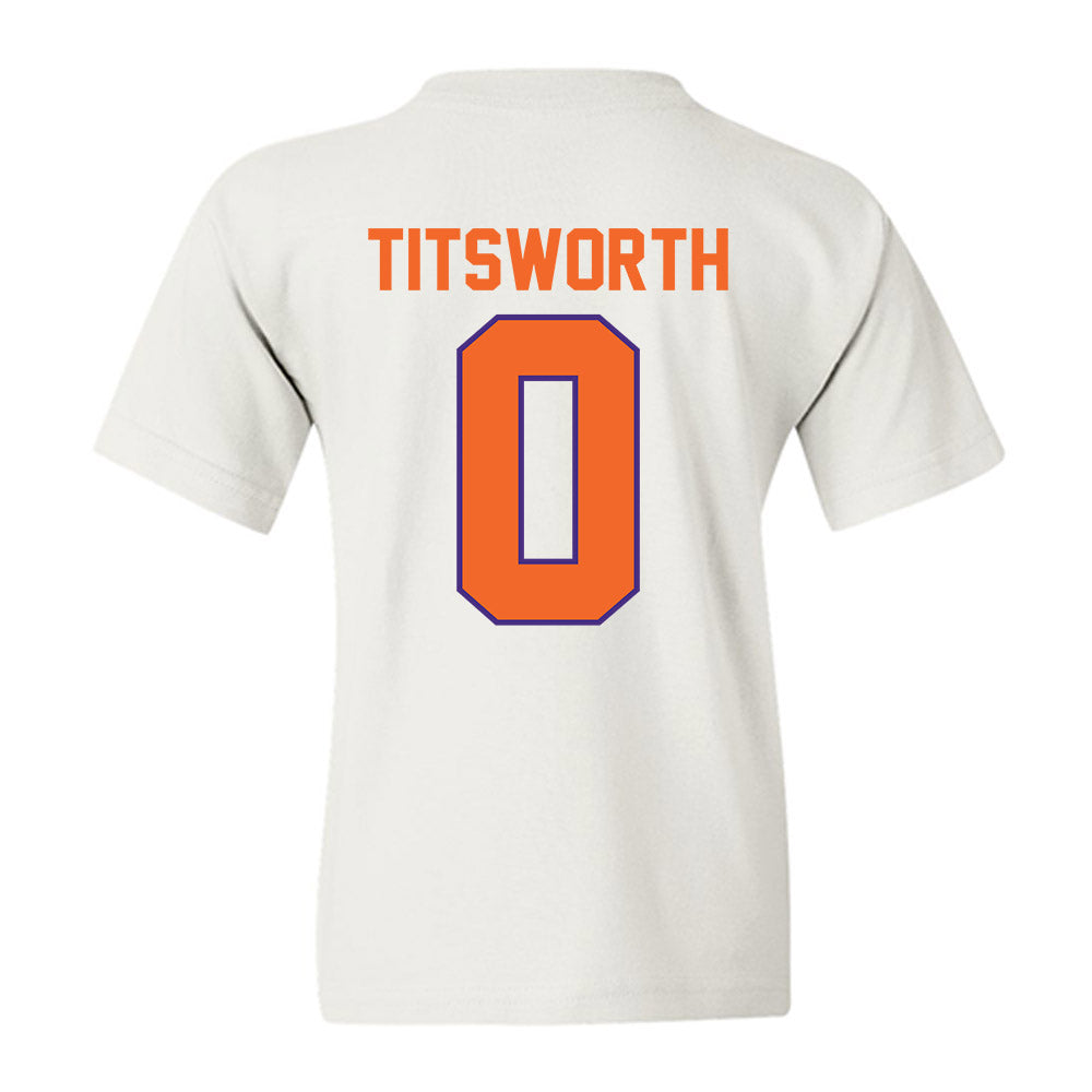 Clemson - NCAA Baseball : Drew Titsworth - Classic Shersey Youth T-Shirt-1