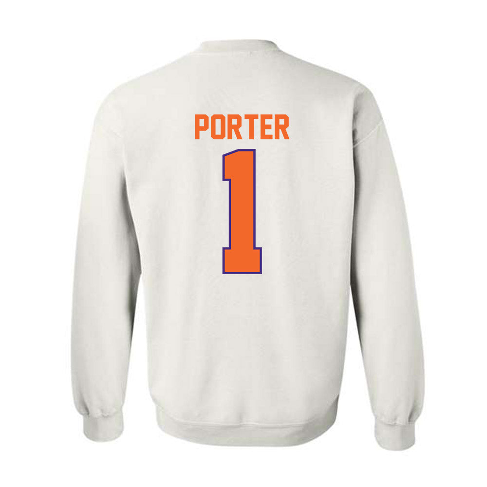 Clemson - NCAA Men's Basketball : Jestin Porter - Classic Shersey Crewneck Sweatshirt-1