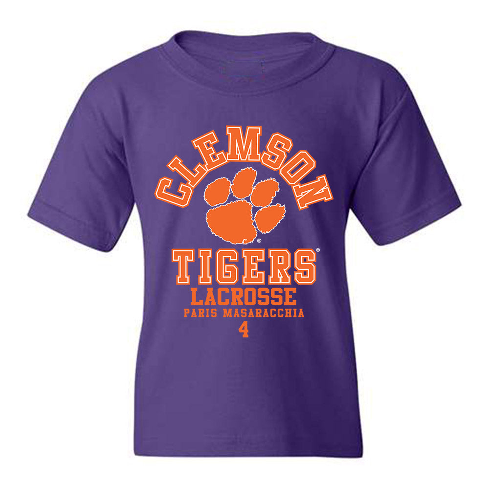 Clemson - NCAA Women's Lacrosse : Paris Masaracchia - Youth T-Shirt