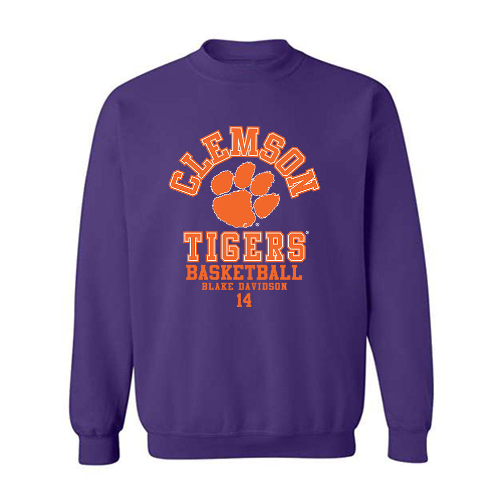 Clemson - NCAA Men's Basketball : Blake Davidson - Classic Fashion Shersey Crewneck Sweatshirt-0