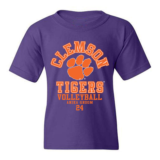 Clemson - NCAA Women's Volleyball : Anika Groom - Classic Fashion Shersey Youth T-Shirt-0